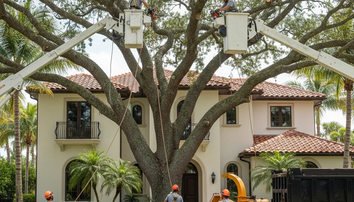 Professional tree trimming service in Boca Raton, FL for residential and commercial properties
